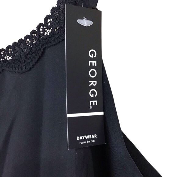 George Black Micro Cami Tank Top 2X NWT - Picture 3 of 7